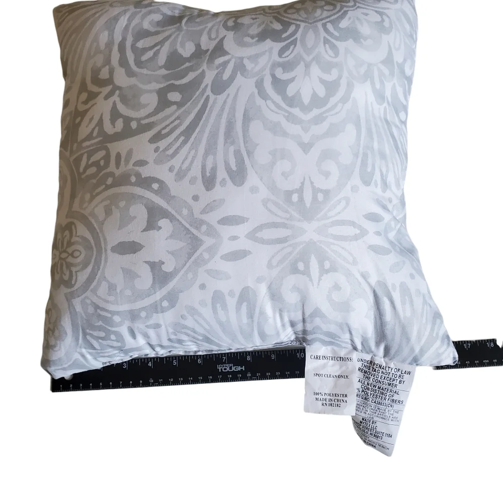 Two Accent Pillows Gray/ White Home Decor